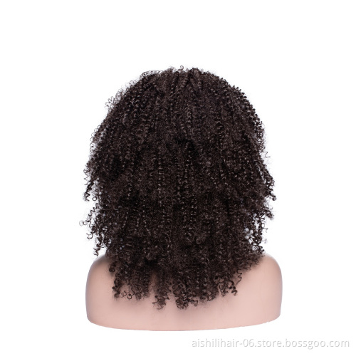 wholesale headband wigs heat resistant kinky curly wigs headabnd synthetic hair wigs for black women